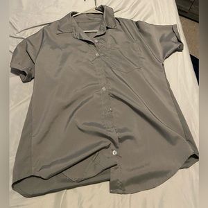 Gray button up